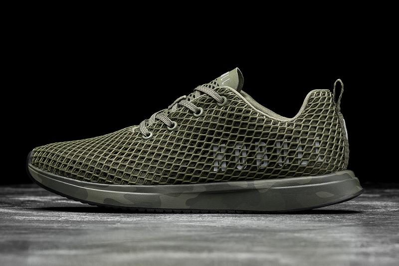 Nobull Dark Forest Camo Mesh Runner Women's Running Shoes Olive | USA M1792Q